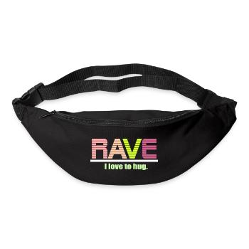 Ich liebe es, Rave zu umarmen - Gürteltasche - Schwarz - Vorne