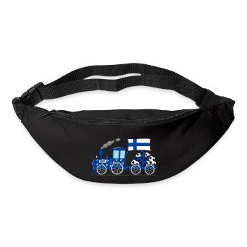 Finlande Flag Football Chemin de fer - Sac banane - noir - Devant