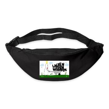 Lachen, lieben, schlafen. - Gürteltasche - Schwarz - Vorne