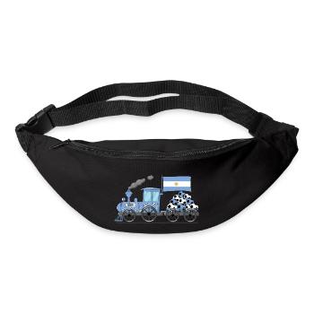 Argentinien Flagge Fußball Eisenbahn - Gürteltasche - Schwarz - Vorne