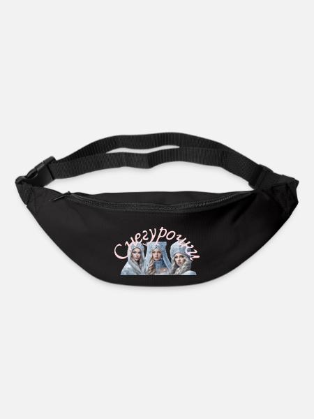 Drei gut aussehende Frauen, nette Mädchen im Winter - Gürteltasche - Schwarz