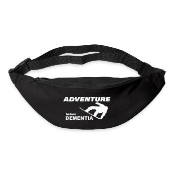 AVENTURE EN SNOWBOARD - Sac banane - noir - Devant