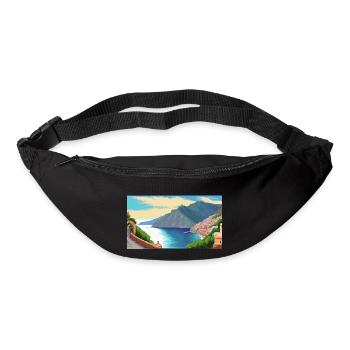 Amalfi Coast, Italy - Pixel Art - Bum bag - black - Front