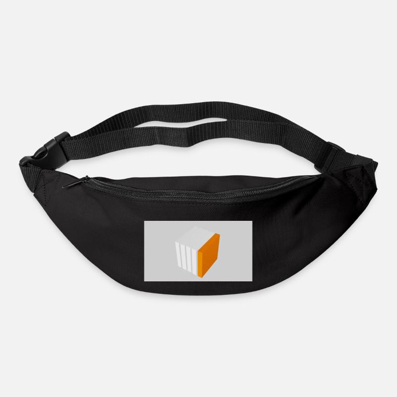 Cube à fendre orange - Sac banane - noir