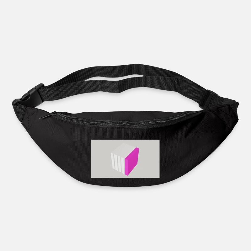 Cube à fendre rose - Sac banane - noir
