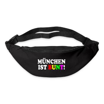 Munich est colorée - Sac banane - noir - Devant