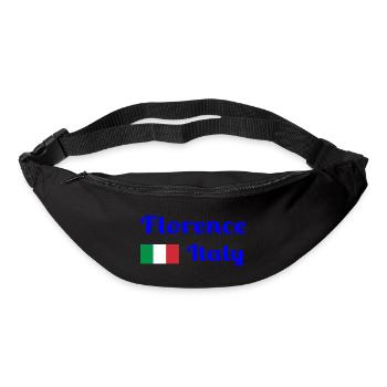 Florence, Italie - Imprimés élégants - Sac banane - noir - Devant