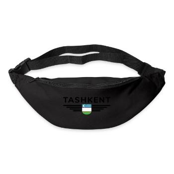 Taschkent T-Shirt – Usbekistans Herz - Gürteltasche - Schwarz - Vorne