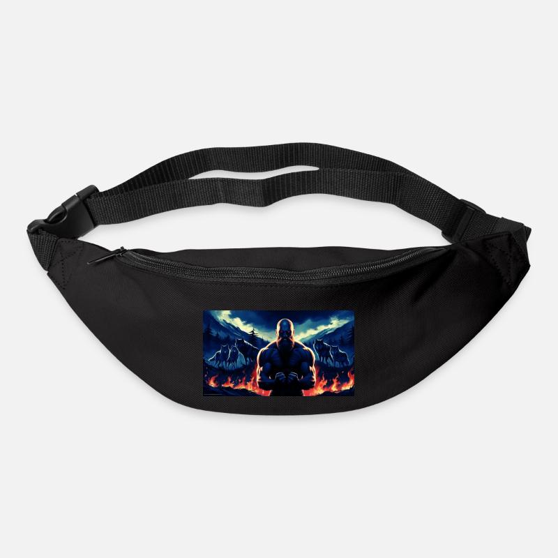 Urzeitlicher Krieger - Gürteltasche - Schwarz