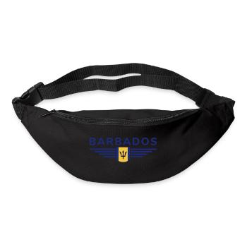 Barbados T-Shirt: Karibik-Feeling pur - Gürteltasche - Schwarz - Vorne