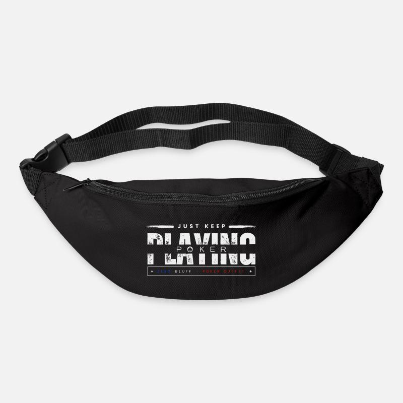 keep playing poker-blanc - Sac banane - noir