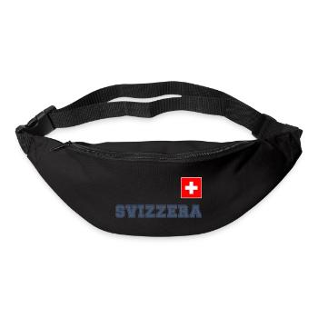 SVIZZERA - SCHWEIZ Trikot Look - mit Fahne Flagge - Gürteltasche - Schwarz - Vorne