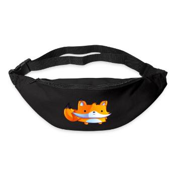 Youpie le renard - Sac banane - noir - Devant