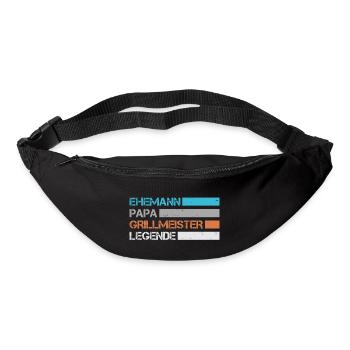 Ehemann - Papa - Grillmeister - Legende - Gürteltasche - Schwarz - Vorne