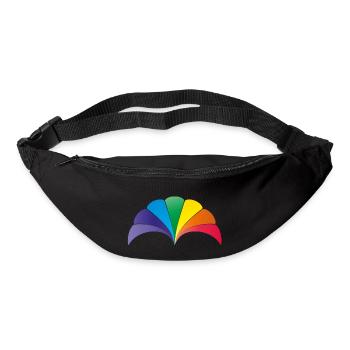 Regenbogen Muschelbogen - Gürteltasche - Schwarz - Vorne