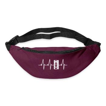 VHS Retro Herzschlag - Gürteltasche - Burgunderrot - Vorne