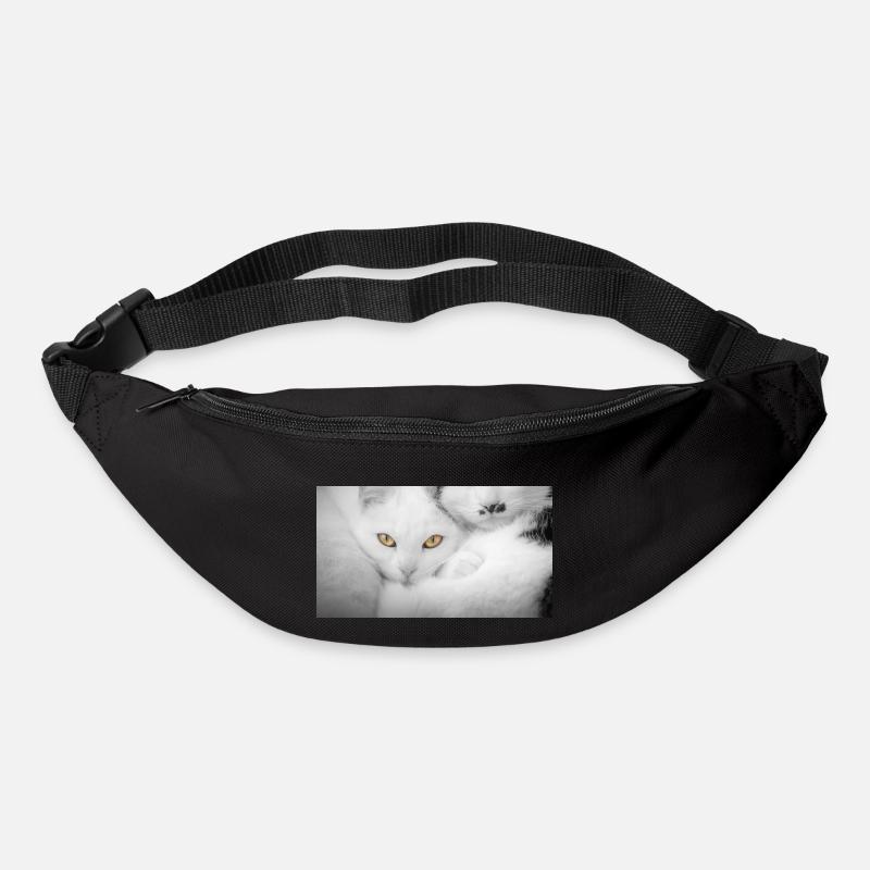 Katzen - Gürteltasche - Schwarz