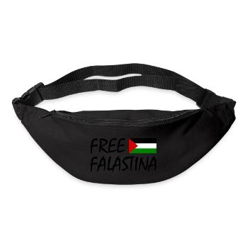 Free palestine - Sac banane - noir - Devant