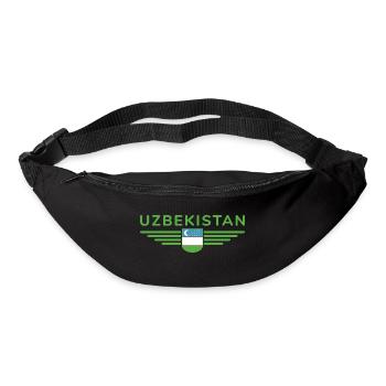 T-shirt de l’Ouzbékistan – Fierté et culture - Sac banane - noir - Devant