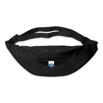 I Love San Marino, T-shirt design de style élégance - Sac banane - noir - Devant