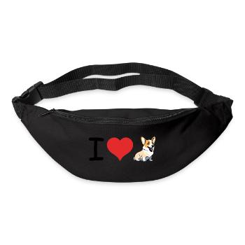 I love Corgi Heartbeat Pulse - Pet Design - Bum bag - black - Front