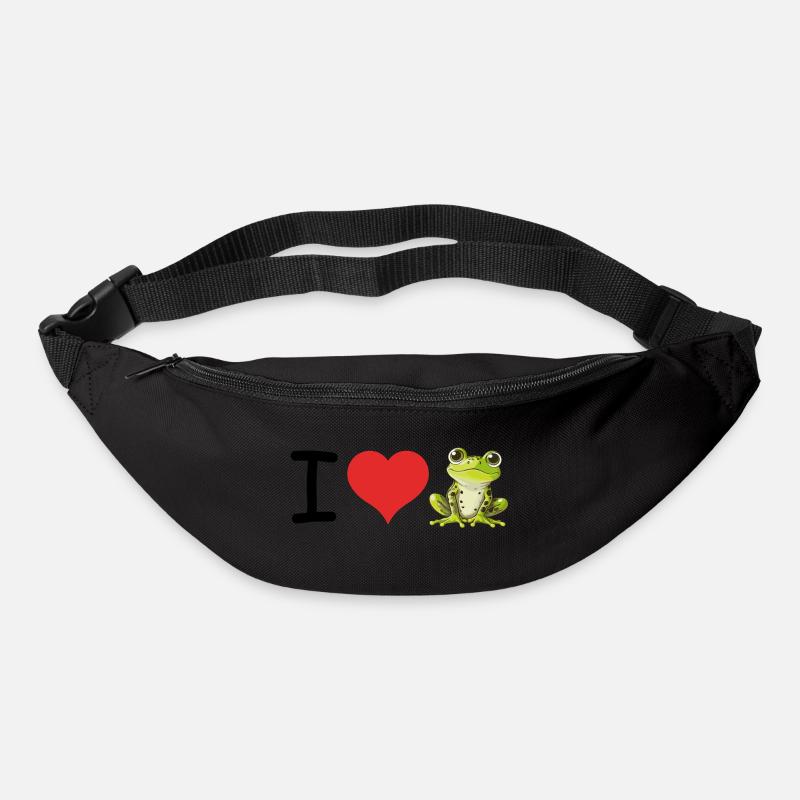 I love Frogs - Frog Memes - Bum bag - black