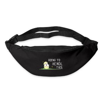 Going to Hendl This Chick Motif Chickens Saying - Bum bag - black - Front