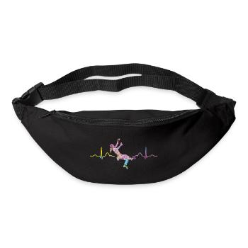 Boulderer Herzschlag Boulder Bouldern - Gürteltasche - Schwarz - Vorne