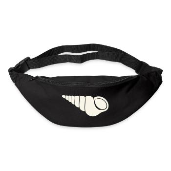 Coastal spiral shell sketch - Bum bag - black - Front