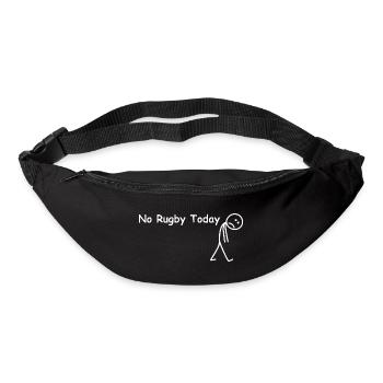 Pas de rugby aujourd’hui – joueur de rugby drôle - Sac banane - noir - Devant