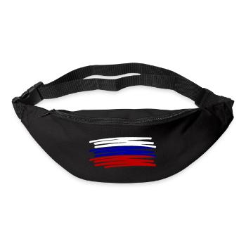 Russland Flagge Fahne Strichzeichnung gemalt - Gürteltasche - Schwarz - Vorne