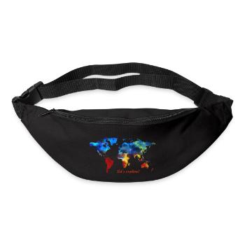 Lets explore! map of the world - Bum bag - black - Front
