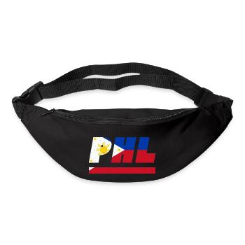 Drapeau drapeau philippin PHL - Sac banane - noir - Devant