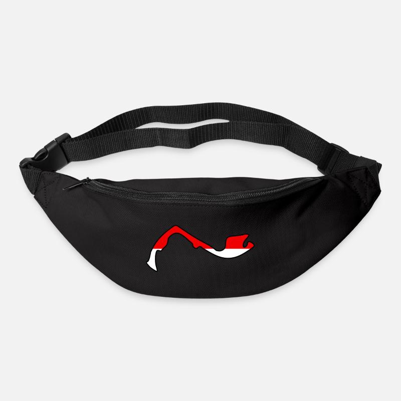Circuit de Monaco avec drapeau - Sac banane - noir