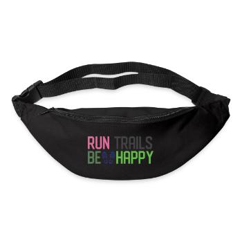 Courir Trails Soyez heureux - Sac banane - noir - Devant