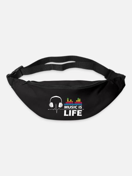 Music is Life - Gürteltasche - Schwarz