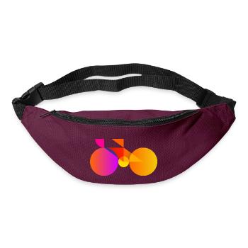 road bike anatomy geometric style. - Bum bag - burgundy - Front