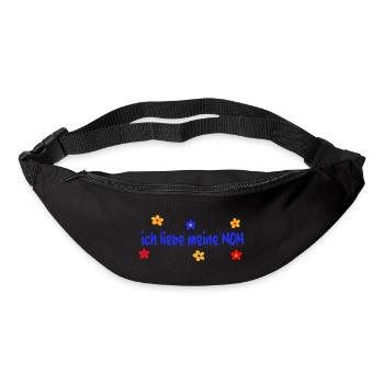 Fête des mères J’aime ma maman - Sac banane - noir - Devant