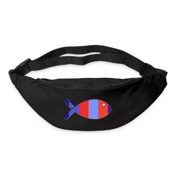 POISSON. POISSON D'AVRIL. VACANCES. ETE. HUMOUR - Sac banane - noir - Devant