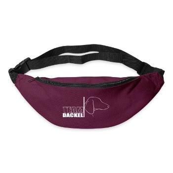 TEAM Dackel Hunde Hund Wilsigns - Gürteltasche - Burgunderrot - Vorne