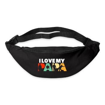 Ich liebe meinen Papa Sheriff Polizist Held - Gürteltasche - Schwarz - Vorne