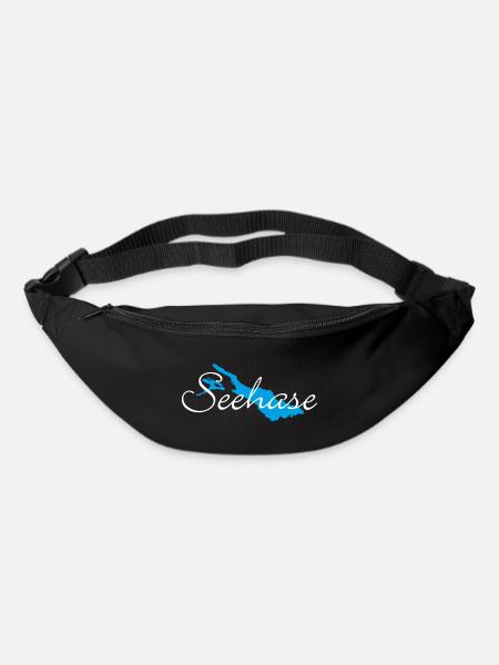 Seehase vom Bodensee für dunkle Shirts - Gürteltasche - Schwarz