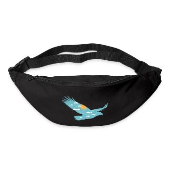 Oiseau & Soleil - Sac banane - noir - Devant