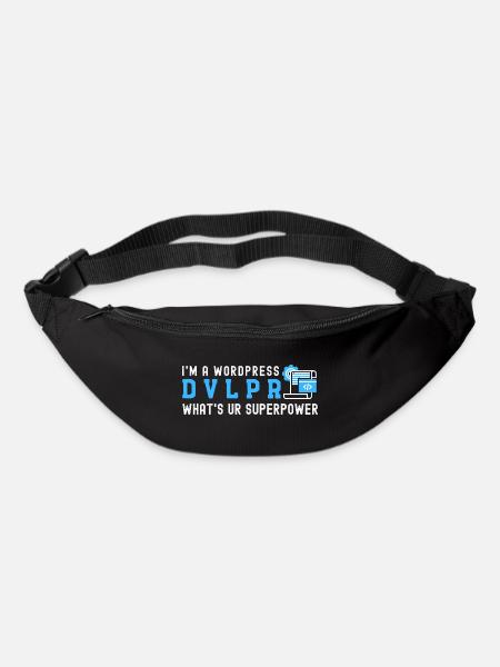 Ich bin ein WordPress DEVELOPER Was ist Ihre Supermacht - Gürteltasche - Schwarz