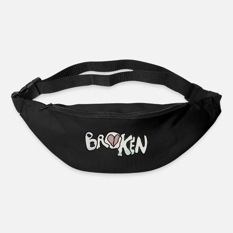 Broken Heart - Gürteltasche - Schwarz