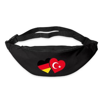 Allemagne Drapeau Turquie Coeur Amour - Sac banane - noir - Devant