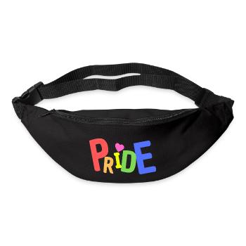 PRIDE Schriftzug - Gürteltasche - Schwarz - Vorne
