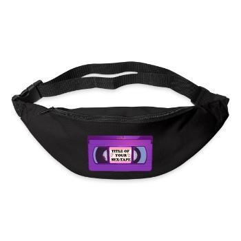 Titre de votre sextape drôle de conception de cassette VHS - Sac banane - noir - Devant