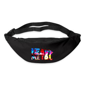 heavy metal darkstyle skull rock musique - Sac banane - noir - Devant