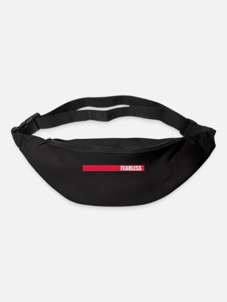 fearless Text Zitat Design - Gürteltasche - Schwarz